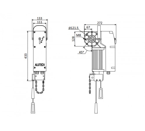Alutech TR-3531-230KIT автоматика для промышленных секционных ворот